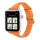 Simple Fashion Genuine Leather T Type Watch Band for Apple Watch Series 3 & 2 & 1 38mm(Orange) - 3