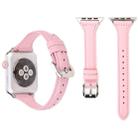 Simple Fashion Genuine Leather T Type Watch Band for Apple Watch Series 3 & 2 & 1 38mm(Pink) - 1