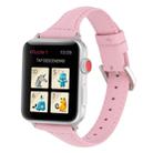 Simple Fashion Genuine Leather T Type Watch Band for Apple Watch Series 3 & 2 & 1 42mm(Pink) - 3