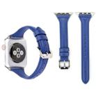 Simple Fashion Genuine Leather T Type Watch Band for Apple Watch Series 3 & 2 & 1 42mm(Blue) - 1