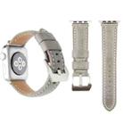 Leather Wrist Watch Band with Stainless Steel Buckle for Apple Watch Series 3 & 2 & 1 38mm(Grey) - 1