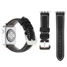 Leather Wrist Watch Band with Stainless Steel Buckle for Apple Watch Series 3 & 2 & 1 38mm - 1