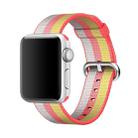 Stripe Woven Nylon Watchband For Apple Watch 42mm (Red) - 1