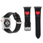 Fashion Simple Heart Pattern Genuine Leather Wrist Watch Band for Apple Watch Series 3 & 2 & 1 38mm - 1