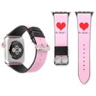 Fashion Simple Heart Pattern Genuine Leather Wrist Watch Band for Apple Watch Series 3 & 2 & 1 38mm - 1