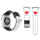 Fashion Simple Heart Pattern Genuine Leather Wrist Watch Band for Apple Watch Series 3 & 2 & 1 38mm - 1