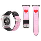 Fashion Simple Heart Pattern Genuine Leather Wrist Watch Band for Apple Watch Series 3 & 2 & 1 42mm - 1