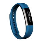 For Fitbit Alta Watch Oblique Texture Silicone Watchband, Large Size, Length: about 22cm(Blue) - 1