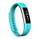 For Fitbit Alta Watch Oblique Texture Silicone Watchband, Large Size, Length: about 22cm(Baby Blue) - 1