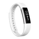 For Fitbit Alta Watch Oblique Texture Silicone Watchband, Large Size, Length: about 22cm(White) - 1