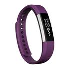 For Fitbit Alta Watch Oblique Texture Silicone Watchband, Small Size, Length: about 18.5cm(Purple) - 1
