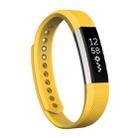 For Fitbit Alta Watch Oblique Texture Silicone Watchband, Small Size, Length: about 18.5cm(Yellow) - 1