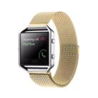 For Fitbit Blaze Watch Loop Magnetic Closure Clasp Stainless Steel Watchband(Gold) - 1