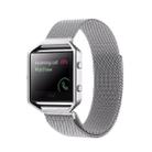 For Fitbit Blaze Watch Loop Magnetic Closure Clasp Stainless Steel Watchband(Silver) - 1