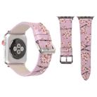 Fashion Plum Blossom Pattern Genuine Leather Wrist Watch Band for Apple Watch Series 3 & 2 & 1 38mm(Purple) - 1