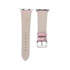 Fashion Plum Blossom Pattern Genuine Leather Wrist Watch Band for Apple Watch Series 3 & 2 & 1 38mm(Purple) - 3