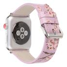 Fashion Plum Blossom Pattern Genuine Leather Wrist Watch Band for Apple Watch Series 3 & 2 & 1 38mm(Purple) - 6
