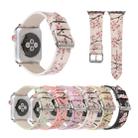 Fashion Plum Blossom Pattern Genuine Leather Wrist Watch Band for Apple Watch Series 3 & 2 & 1 38mm(Purple) - 9