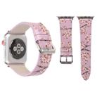 Fashion Plum Blossom Pattern Genuine Leather Wrist Watch Band for Apple Watch Series 3 & 2 & 1 42mm(Purple) - 1