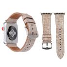 For Apple Watch Series 8&7 41mm / SE 2&6&SE&5&4 40mm / 3&2&1 38mm Simple Fashion Genuine Leather Cowboy Pattern Watch Band(Light Grey) - 1