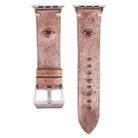 For Apple Watch Series 3 & 2 & 1 42mm Simple Fashion Cowhide Big Eyes Pattern Watch Band - 2