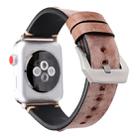 For Apple Watch Series 3 & 2 & 1 42mm Simple Fashion Cowhide Big Eyes Pattern Watch Band - 6