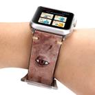 For Apple Watch Series 3 & 2 & 1 42mm Simple Fashion Cowhide Big Eyes Pattern Watch Band - 8