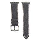 For Apple Watch Ultra 49mm / Series 8&7 45mm / SE 2&6&SE&5&4 44mm / 3&2&1 42mm Simple Fashion Genuine Leather Cowboy Pattern Watch Band(Grey) - 2