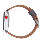 For Apple Watch Ultra 49mm / Series 8&7 45mm / SE 2&6&SE&5&4 44mm / 3&2&1 42mm Simple Fashion Genuine Leather Cowboy Pattern Watch Band(Grey) - 4