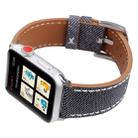 For Apple Watch Ultra 49mm / Series 8&7 45mm / SE 2&6&SE&5&4 44mm / 3&2&1 42mm Simple Fashion Genuine Leather Cowboy Pattern Watch Band(Grey) - 5