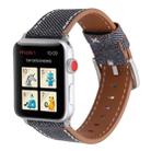 For Apple Watch Ultra 49mm / Series 8&7 45mm / SE 2&6&SE&5&4 44mm / 3&2&1 42mm Simple Fashion Genuine Leather Cowboy Pattern Watch Band(Grey) - 7