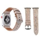For Apple Watch Ultra 49mm / Series 8&7 45mm / SE 2&6&SE&5&4 44mm / 3&2&1 42mm Simple Fashion Genuine Leather Cowboy Pattern Watch Band(Light Grey) - 1
