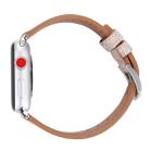 For Apple Watch Ultra 49mm / Series 8&7 45mm / SE 2&6&SE&5&4 44mm / 3&2&1 42mm Simple Fashion Genuine Leather Cowboy Pattern Watch Band(Light Grey) - 4