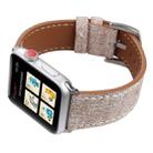 For Apple Watch Ultra 49mm / Series 8&7 45mm / SE 2&6&SE&5&4 44mm / 3&2&1 42mm Simple Fashion Genuine Leather Cowboy Pattern Watch Band(Light Grey) - 5