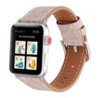 For Apple Watch Ultra 49mm / Series 8&7 45mm / SE 2&6&SE&5&4 44mm / 3&2&1 42mm Simple Fashion Genuine Leather Cowboy Pattern Watch Band(Light Grey) - 7