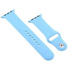 For Apple Watch Series 7 41mm / 6 & SE & 5 & 4 40mm / 3 & 2 & 1 38mm Silicone Watch Band (Blue) - 1