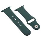 For Apple Watch Apple Watch Ultra 49mm / Series 8&7 45mm / SE 2&6&SE&5&4 44mm / 3&2&1 42mm Silicone Watch Band (Dark Green) - 1