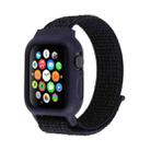 For Apple Watch Series 7 45mm / 6 & SE & 5 & 4 44mm / 3 & 2 & 1 42mm Nylon Watch Band with Hook and Loop Fastener (Black White) - 1