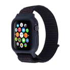 For Apple Watch Ultra 49mm / Series 8&7 45mm / SE 2&6&SE&5&4 44mm / 3&2&1 42mm Nylon Watch Band with Hook and Loop Fastener (Black Brown) - 1