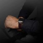 Denior Oil Wax Retro Watch Leather Watch Band for Apple Watch Series 8&7 41mm / SE 2&6&SE&5&4 40mm / 3&2&1 38mm (Dark Red) - 7