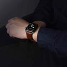 Denior Crocodile Grain Watch Cowhide Leather Watch Band for Apple Watch Series 7 41mm / 6 & SE & 5 & 4 40mm / 3 & 2 & 1 38mm (Brown) - 7