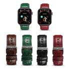 Denior Crocodile Grain Watch Cowhide Leather Watch Band for Apple Watch Series 7 41mm / 6 & SE & 5 & 4 40mm / 3 & 2 & 1 38mm (Brown) - 8