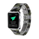 Print Milan Steel Wrist Watch Band for Apple Watch Series 3 & 2 & 1 42mm (Camouflage Army Green) - 1