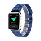 Print Milan Steel Wrist Watch Band for Apple Watch Series 3 & 2 & 1 38mm (Camouflage Blue) - 1