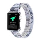 Print Milan Steel Wrist Watch Band for Apple Watch Series 3 & 2 & 1 38mm (Camouflage Silver) - 1