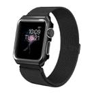 For Apple Watch Series 3 & 2 & 1 42mm Milanese Loop Simple Fashion Metal Watch Band(Black) - 1