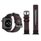 Jeep Style Nylon Wrist Watch Band with Stainless Steel Buckle for Apple Watch Series 3 & 2 & 1 38mm(Brown) - 1