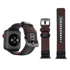 Jeep Style Nylon Wrist Watch Band with Stainless Steel Buckle for Apple Watch Series 3 & 2 & 1 42mm (Brown) - 1