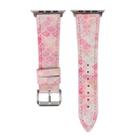 Fish Scale Glitter Genuine Leather Wrist Watch Band with Stainless Steel Buckle for Apple Watch Series 3 & 2 & 1 42mm(Pink) - 2