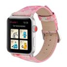 Fish Scale Glitter Genuine Leather Wrist Watch Band with Stainless Steel Buckle for Apple Watch Series 3 & 2 & 1 42mm(Pink) - 3